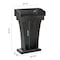 Adiroffice Wood Floor Stand-Up Podium Lectern with Storage Drawer in Black ADI661-012-BLK-MK - alternate 2